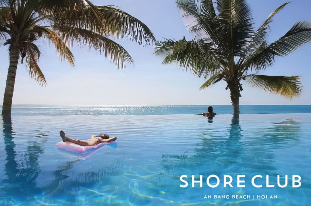 Shore Club’s new beachfront infinity pool overlooking An Bang Beach in Hoi An, Vietnam